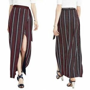 Striped wrap skirt